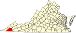 State map highlighting Scott County