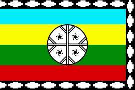 Bandera mapuche del territorio nagche.