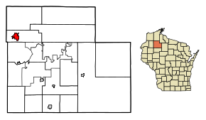 Poziția localității Hayward, Wisconsin