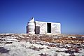 Abandoned historic shepherds hut located in the park