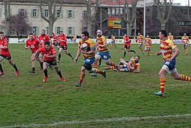 Contre l'Union athlétique gaillacoise en 2017.