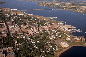 An aerial view of Charlottetown