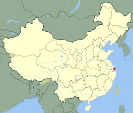 Shanghai in evidenza sulla mappa