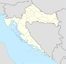 Цавтат. Карта розташування: Хорватія