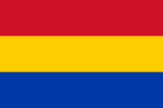 Tredje provisoriska flaggan (1811-1812). Proportioner: 2:3