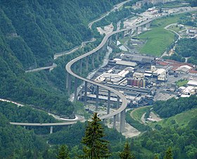 Vue du viaduc des Égratz depuis le nord.