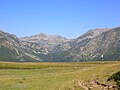 Vf. Bucura (2433 m) von Şaua Plaiul Mic (1879 m) aus gesehen