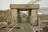 View into the South Temple through the trilithon doorway reconstructed in the 1950s.