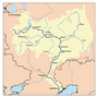 Mapa da bacia hidrográfica do rio Volga.