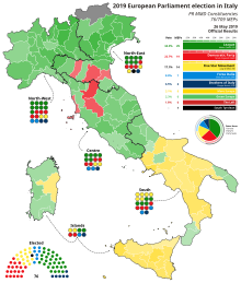 2019 European Union Election in Italy.svg