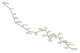 Voir la carte de la ligne.