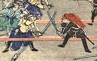 上野戦争で対決した幕軍彰義隊と赤熊を被った官軍迅衝隊。