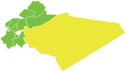 Map of Douma District within Rif Dimashq Governorate