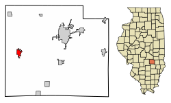 Location of Altamont in Effingham County, Illinois.