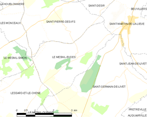 Poziția localității Le Mesnil-Eudes