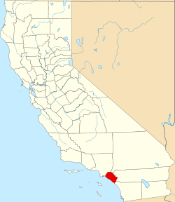 Karte von Orange County innerhalb von Kalifornien