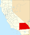 State map highlighting San Bernardino County