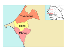 Dipartimento di Thiès – Localizzazione