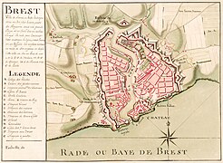 Carte de Brest - ca 1700 - Bibliothèque Nationale de France - Btv1b8439976x