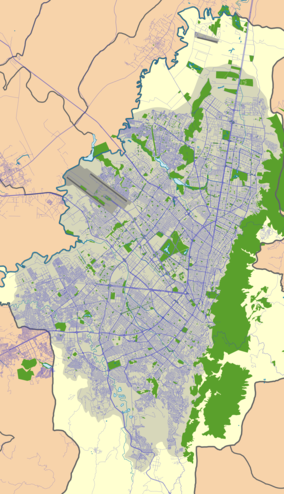 Map showing the location of Thomas van der Hammen Natural Reserve