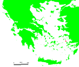 Leros läge i Grekland