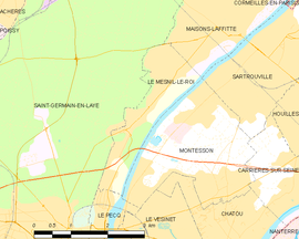 Mapa obce Le Mesnil-le-Roi