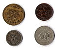 ghanaische Pesewa-Münzen aus den 1970ern