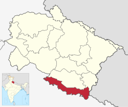 Location in Uttarakhand