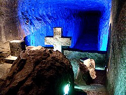 Halittskulpturer i Zipaquirás saltkatedral i Colombia.