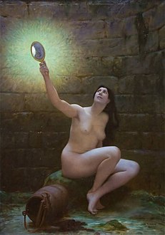 《真理在井底》(1895) 热罗姆，里昂美术馆