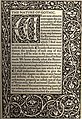 Sivu John Ruskinin The Nature of Gothic -kirjasta. Kirja painettiin William Morrisin kirjapainossa Kelmscott Pressissä vuonna 1892. Teksti on ladottu Morrisin suunnittelemalla Golden Type -kirjasintyypillä.