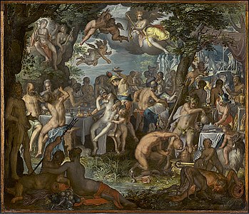 Les Noces de Thétis et Pélée (1612), huile sur cuivre, 36,5 × 42 cm, Williamstown, Clark Art Institute.