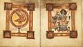Kaksiklehekülg Johannese evangeeliumi alguses, Egmondi evangeliaar, Hollandi kuninglik raamatukogu