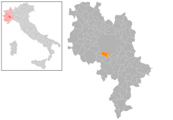 Locatie van Revigliasco d'Asti in Asti (AT)