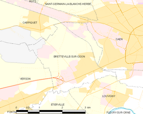 Poziția localității Bretteville-sur-Odon