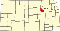 Map of Kanzas highlighting Geary County
