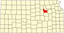 Map of Kansas highlighting Geary County.svg