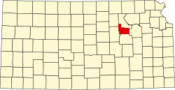 Geary County na mapě Kansasu