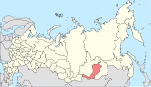 Бурятія на карті суб'єктів Російської Федерації