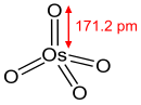 Stick model osmium tetroxide