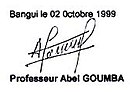 Firma di Abel Goumba