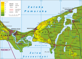 Остров Волин в южной части Померанской бухты