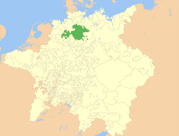 Plasseringa til Braunschweig-Lüneburg