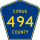 County Road 494 marker