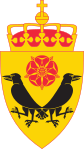 Coat of arms of the Norwegian Intelligence Service with Odins ravens Huginn and Muninn