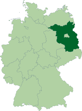 ब्रांडेनबुर्गचे जर्मनी देशाच्या नकाशातील स्थान
