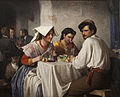 23. Carl Heinrich Bloch: Egy római osteriában, 1866, olaj, vásznon (Dán Nemzeti Galéria, Koppenhága) (javítás)/(csere)