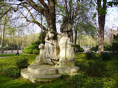 Henri Gauquié, Monument à Antoine Watteau (1896), Paris, jardin du Luxembourg.