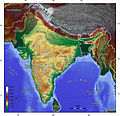 Característiques geogràfiques del subcontinent indi.