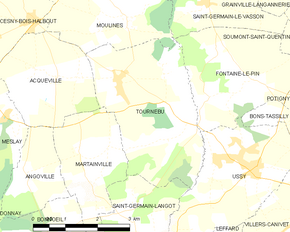 Poziția localității Tournebu